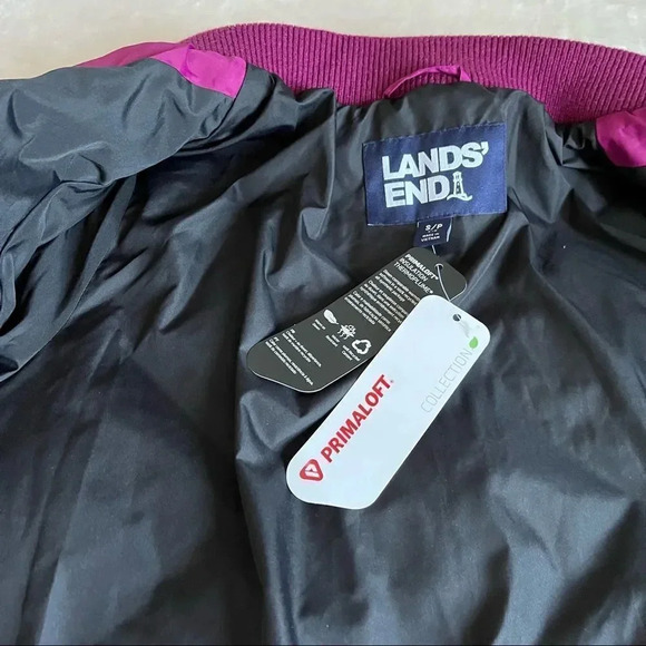 Lands End magenta zip up puffer quilted like jacket
Nwt 
Size S - Picture 7 of 9